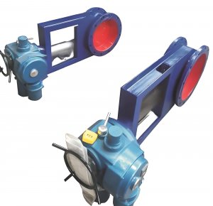 圓形電動調(diào)節(jié)插板閥DN300，國產(chǎn)電動插板